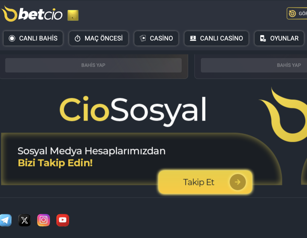 betcio sosyal medya